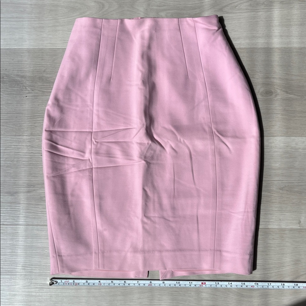 Express Pink Pencil Skirt — High-Waist Tailored Fit - Picture 3 of 5